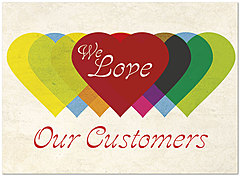 Colorful Hearts Valentine's Day Card D6043U-Y